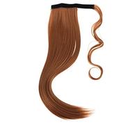ERINGOGO Curly Ponytail Hair Extension Wrap around Long Wavy Hairpiece Single Piece Tail Hair Extension for Women Suitable for Everyday and Party Wear in Natural 30# Color