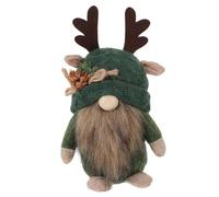 ERINGOGO Cute Deer Antler Gnome Figurine Christmas Decor with Knitted Hat Unique Winter Holiday Table Decoration and Home Office and Festive Celebrations
