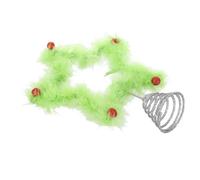 ERINGOGO Cute Green Furry Star Xmas Tree Topper Install Holiday Treetop Ornament for Home Office Retail Playful Christmas Tree Decoration for Parties and Seasonal Joy