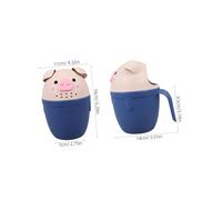 ERINGOGO Cute Pig-Shaped Bath Rinse Cup for Thickened Blue Shampoo Washing Jug Space-Saving Design for Easy Bath Hair Wash and Pouring Water for Newborns