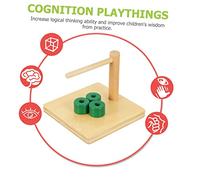 ERINGOGO Cylindrical Ring for Educational Color and Shape Cognition Stacking Plaything Enhances Observation and Hand Eye Coordination for Boys and Preschool Learning