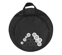 ERINGOGO Cymbal Storage Bag Percussion Instrument Case Oxford Cloth Detachable Inner Compartment 3 Pockets Reinforced Handles Shoulder Strap Fits 21 Inch Cymbals Protects from Scratches