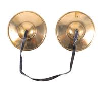 ERINGOGO Cymbal Tingsha Cymbals Percussion Copper Instrument Bell Finger Portable with Delicate Pattern and Lightweight Design Handmade and High-pitched for Sound Therapy and Music