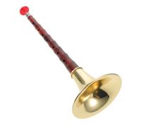ERINGOGO D Key Wood Chinese Suona Instrument with Golden Bowl Abs Resin Folk Wind Musical Instrument for Beginners and Professionals Suitable for Festivals and Outdoor Use