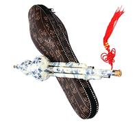 ERINGOGO Delicate Blue White Porcelain Hulusi Gourd Flute Traditional Chinese Instrument for Beginners with Comfortable Texture and Craftsmanship Music and Culture Enthusiasts