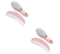 ERINGOGO Detailing Comb for Baby Hair 2 Sets Brush Rocking Bassinet Bassinet Massage Hair Cradle Cap Hair Comb Cradle Cap Brush Comb Grooming Massage Comb Babys Afro Comb Pink