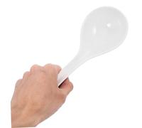 ERINGOGO Dishwasher Safe Long Handle Bone China Ceramic Soup Ladle with Steel-Wrapped Handle for Secure Grip White Henry Spoon for Ramen Miso Wonton and Stew Serving