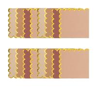 ERINGOGO Disposable Scalloped Cocktail Napkins 40pcs with Gold Foil Accent, Solid Color Beverage Party Tissue Napkins for Weddings, Friendsgiving, Buffet Dinner, and Event Serviettes