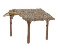 ERINGOGO DIY Miniature Detachable Thatched Cottage Sand Table Landscape Decor, Small Assembled Micro Landscape House Model for Garden and Desktop Play