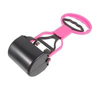 ERINGOGO Dog Pooper Scooper Long Handle, Wear-resistant Poop Picker for Small Dogs, Red Portable Pet Waste Scoop for Outdoor Walks and Yard Cleaning