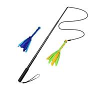 ERINGOGO Dog Teaser Pole Interactive Training for Puppies and Dogs Lightweight Stretchable Stick with Elastic Cord for Mental Exercise and Stress Relief and Portable Pet Flirt Stick