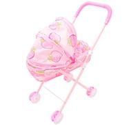 ERINGOGO Doll Stroller for Small Simulated Play Pram Accessory Strawberry Color Micro Layout Ornament Suitable for Dollhouse Decoration and Role Play