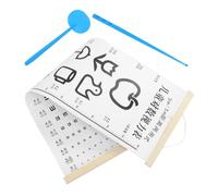 ERINGOGO Double Sided Eye Visual Exam Wall Chart with Wooden Frame Bright Design for Home Use Easy Monitoring and Early Awareness Educational Eye Equipment for Visual Acuity Testing