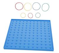 ERINGOGO Double Sided Geometry Geoboard with Rubber Bands Sturdy Mathematical Pattern Making Board for Elementary Students Shape Exploration and