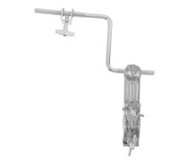 ERINGOGO Dual Rod Drum Cowbell Mounting Clamps with Z Arm Extension Adjustable Bent Arm Percussion Holder for Jam Blocks Tambourines and Cymbal Stands Space-saving Compact Design for Drum