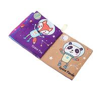 ERINGOGO Early Educational Cloth Book for Boy Girl Durable Crinkle Sensory Lightweight Soft Bright Colors for Visual Development Safe Learning Book for Newborns and Travel