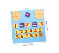 ERINGOGO Early Educational Felt Math Board for Number Cognitive Practical Addition and Subtraction Learning Tool for Portable and Use Preschool Math Plaything in Light Blue