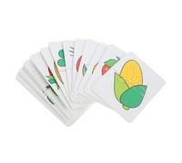 ERINGOGO Early Educational Fruit Vegetable Puzzle Cards for Cognitive Flash Cards for Hand Eye Coordination Eye Friendly Learning Supply for Kindergarten and Development