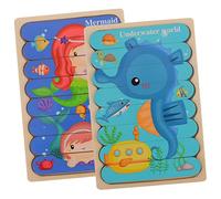 ERINGOGO Early Learning Wooden Puzzle Cartoon Strip Puzzle Educational Memory Training for Creative Montessori Cognitive Development