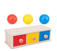 ERINGOGO Early Teaching Aid Three-color Round Ball Drawer Educational for Years Interactive Developmental Color Recognition and Fine Motor Skills