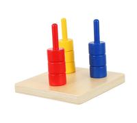 ERINGOGO Educational Color Cognition Stacking Tower Montessori Learning Plaything for Boys Hand-eye Coordination Development