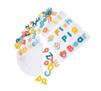 ERINGOGO Educational Letter Matching Puzzle Uppercase Lowercase Letter Blocks with Double-sided Cards Safe Material for Cognitive Skill Development and English Learning Fun