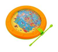 ERINGOGO Educational Ocean Drum Wave Bead Musical for Bright Sound Sturdy Percussion Instrument Early Learning Handheld Wave Drum for Boys and Development