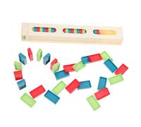 ERINGOGO Educational Plastic Domino Block Set for Household for Intellectual Development and Social Skills Dominoes with Loading Tower Accessory Random Color
