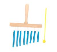 ERINGOGO Eight-tone Solid Aluminum Wind Chime with Mallet, Tabletop Beginner Percussion Instrument for Boys and Girls, Blue Desktop Wind Bell for Preschool Music and Band Practice