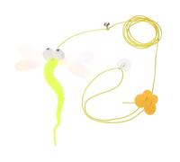 ERINGOGO Elastic Hanging Cat with Suction Cup for Stress Relief and Independent Play Adjustable Swing Style Pet Plaything to Prevent Biting Behavior and Safe for Indoor Cats Random Color