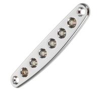 ERINGOGO Electric Guitar Bridge String Thru Body Bushing Plate Replacement for Tremolo Saddles Bass Guitar Parts Silver Stable