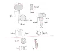 ERINGOGO Electric Guitar Diy Guitar Kit Bridge System and Full Accessories Kit for Building and Electric