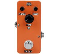 ERINGOGO Electric Guitar Effects, Analog Stereo Delay Mini Guitar Effect Pedal with Easy Tone Control, Vintage Orange Distortion Pedal for Stage Performance