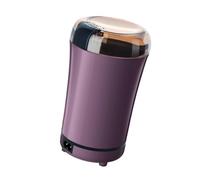 ERINGOGO Electric Mini Coffee Grinder with Burr for Coffee Beans and Spices One Hand Operation Transparent Cover Portable Household Kitchen Mill UK Plug Purple