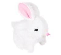 ERINGOGO Electric Plush Rabbit, Interactive Hopping and Noisy Imitation Bunny, Soft Plush Animal Plaything Suitable for Boys, Battery Not Included, Random Color Random Color