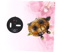 ERINGOGO Electric Remote Control Turtle with Luminous Eyes Channel Realistic Walking Simulation Shatterproof Plastic Yellow Model for Early Education and Entertainment