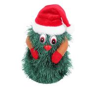 ERINGOGO Electric Rotating Mini Xmas Tree Plush Festive Holiday Decoration for Home and Bedroom Simple Control Christmas Doll Ornament Quiet Spin Design for Parties and Family Celebrations