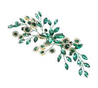 ERINGOGO Elegant Green Bridal Hair Vine Crystal Headpiece for Wedding Brides and Bridesmaids Decorative Wedding Hair Accessory Suitable for Women and Teens Adds Glamour and Charm to Party