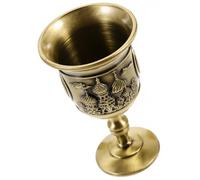 ERINGOGO European Retro Wine Goblet Metal Liquor Cup Vintage Bronze Finish Multi-Function Drinkware Suitable for Entertaining and Special Occasions
