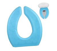 ERINGOGO EVA Toilet Seat Cushion U-Shape Self-Adhesive Pad Bathroom Mat Blue with Embossed Surface Breathable and Washable
