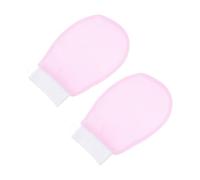 ERINGOGO Exfoliating Bath Gloves for Women Pink Soft Body Scrubbing Mitts for Deep Cleansing and Gentle Massage Skin Safe Shower Towel Gloves for Head to Toe Use
