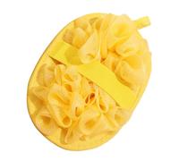 ERINGOGO Exfoliating Body Shower Loofah for Women Dual Texture Bath Scrubber and Wash Ball Deep Cleansing Shower Accessory Stylish Yellow Bathroom Essential