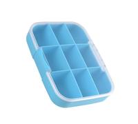 ERINGOGO Extra-Large Medicine Organizer Box Sealed Pill Container for Weekly Use Portable Holder for Travel and Daily Scheduling Sky Blue