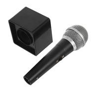 ERINGOGO Fake Microphone Prop Lightweight with Square Flag High Simulation Interview Microphone for Role Play Party Christmas Halloween Enhances Language and Social Skills