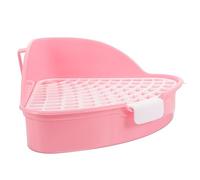 ERINGOGO Fall Triangle Rabbit Litter Box with Splash Edge Small Animal Potty Corner Trainer for Rabbits Guinea Pigs Hamsters Chinchillas and Dogs Space Saving Mesh Base for Home and Office