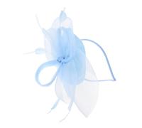 ERINGOGO Fascinator Headband Tea Party Hat for Women Mesh Wedding Accessory Comfortable Sky Blue