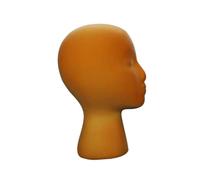 ERINGOGO Female Mannequin Head Model for Wig Hat Glasses Display Durable Salon Shop Stand for Hair Styling Eyelash Transplant and Headpiece Presentation Orange Foam DIY Prop