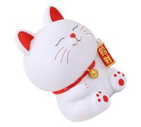 ERINGOGO Feng Shui Lucky Cat Money Saving Jar PVC Maneki Neko Statue for Home Office Decor Traditional Fortune and Wealth Symbol Coin Bank Encouraging Savings