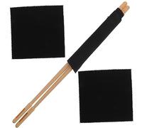 ERINGOGO Flute Cleaning Rod and Cloth Kit with Maple Wood Rod Cleaning Cloths for Protecting Instrument Finish - Musical Instrument Accessory