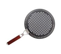 ERINGOGO Foldable Outdoor Bbq Grill Skillet Iron Pan with Solid Handle Flat Base for Even Heat Distribution Portable Camping Barbecue Plate for Grilling Steaks and Meat